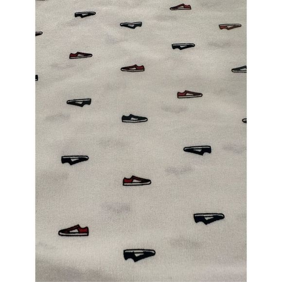 Report Collection Short Sleeve Button Down Sneaker Print Shirt - Picture 3 of 6